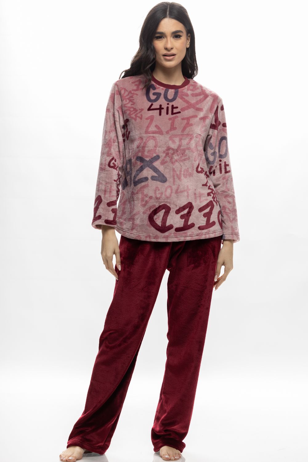 Γυναικεία πυτζάμα Galaxy fleece - Nadia Lingerie