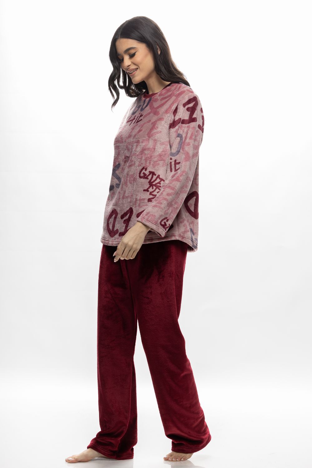 Γυναικεία πυτζάμα Galaxy fleece - Nadia Lingerie