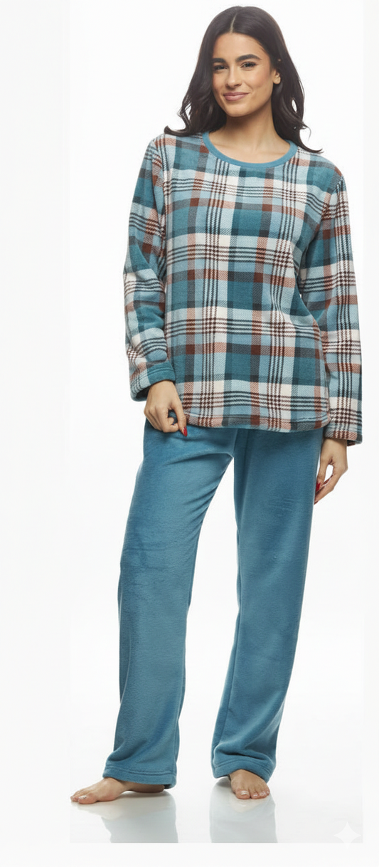 Galaxy καρό fleece πιτζαμες