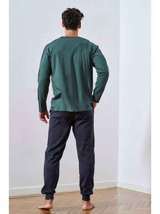 Guy Laroche Χειμερινή Ανδρική Πιτζάμα Κυπαρισσι - Nadia Lingerie