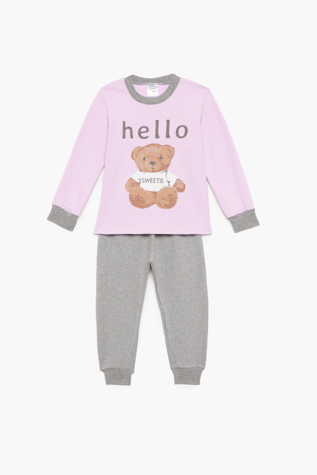 Pretty Baby Παιδική Πιτζάμα Χειμωνιάτικη Λιλά