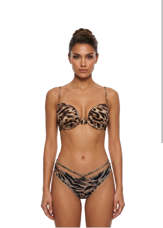Leopard bikini bra Med cupB