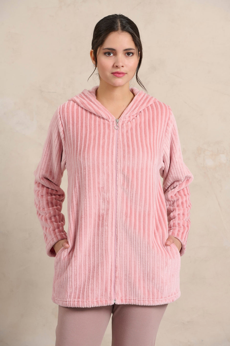 Σακάκι φερμουάρ κουκούλα Jeanette - Nadia Lingerie