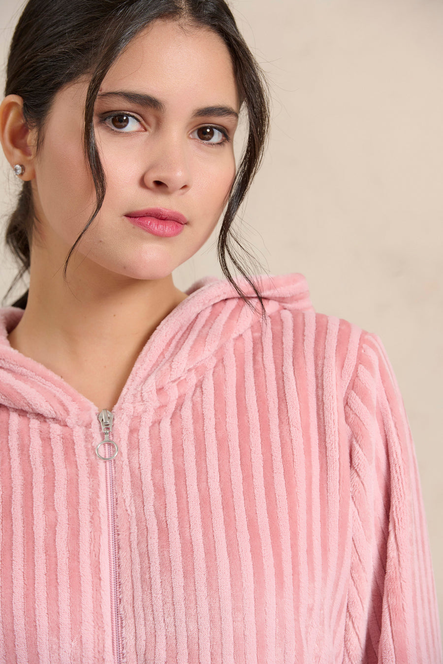 Σακάκι φερμουάρ κουκούλα Jeanette - Nadia Lingerie