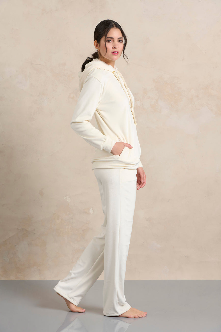 Φόρμα γούνα κουκούλα Jeanette - Nadia Lingerie