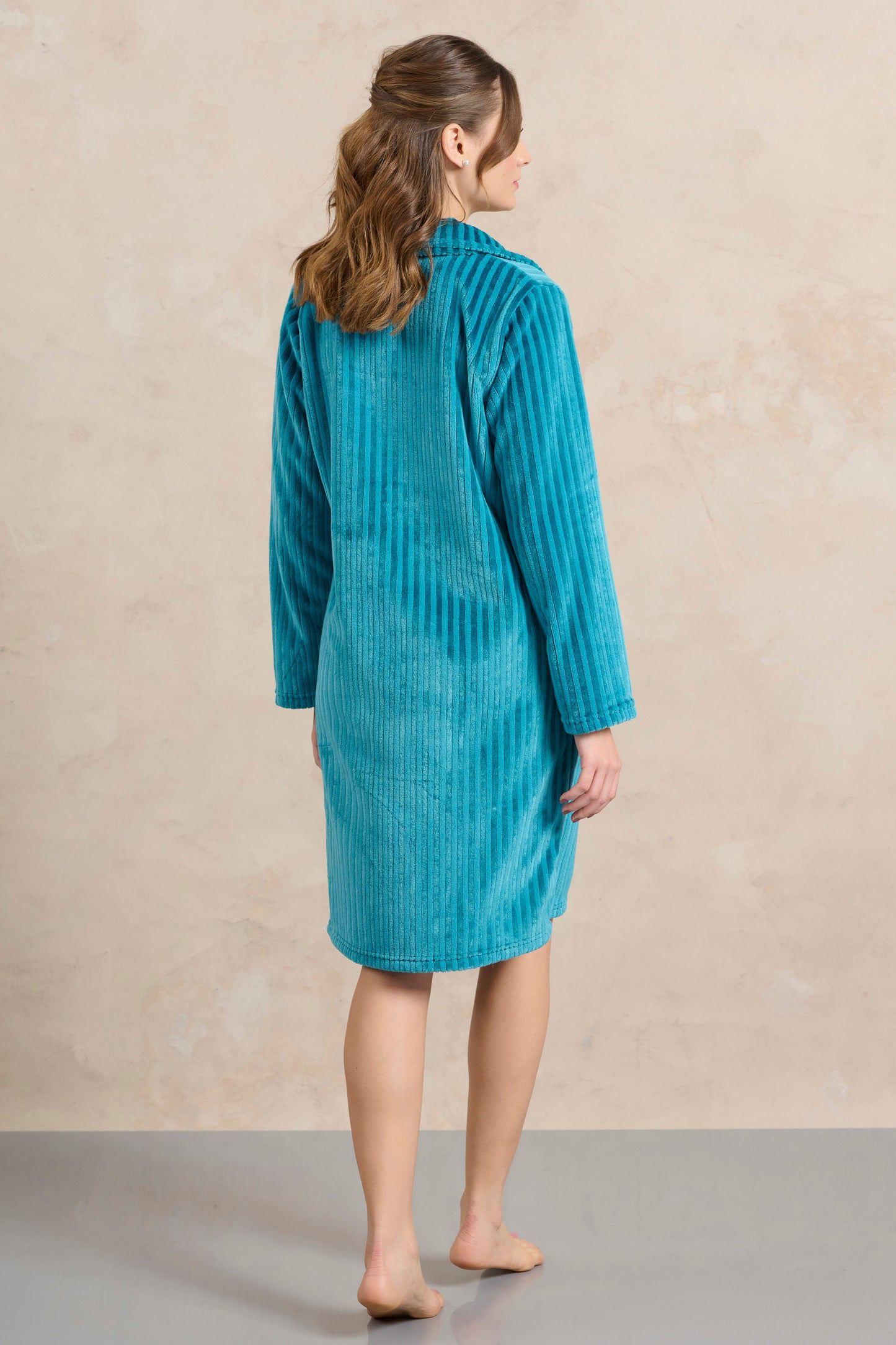 Jeanette ρόμπα κουμπωτή πετρόλ - Nadia Lingerie