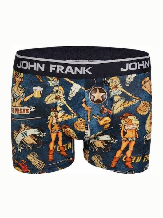 John Frank Cowgirl Ανδρικό Μποξεράκι Πολύχρωμο με Σχέδια - Nadia Lingerie