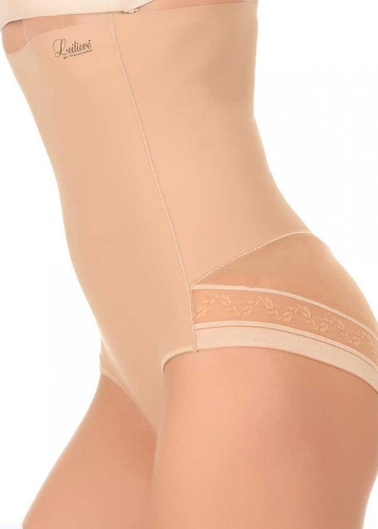 Lastex high waisted μπεζ - Nadia Lingerie