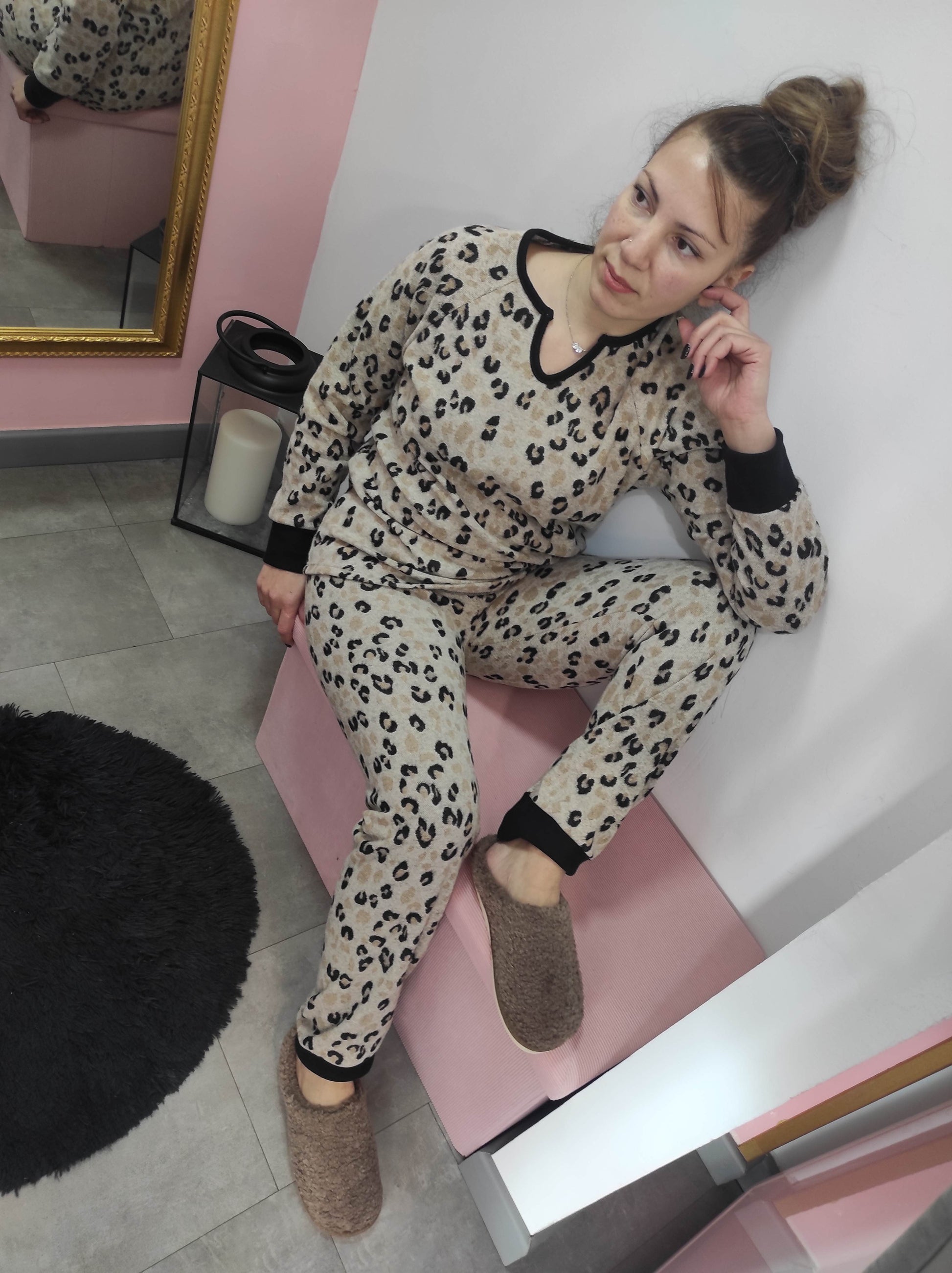 Leopard printed pajamas - Nadia Lingerie