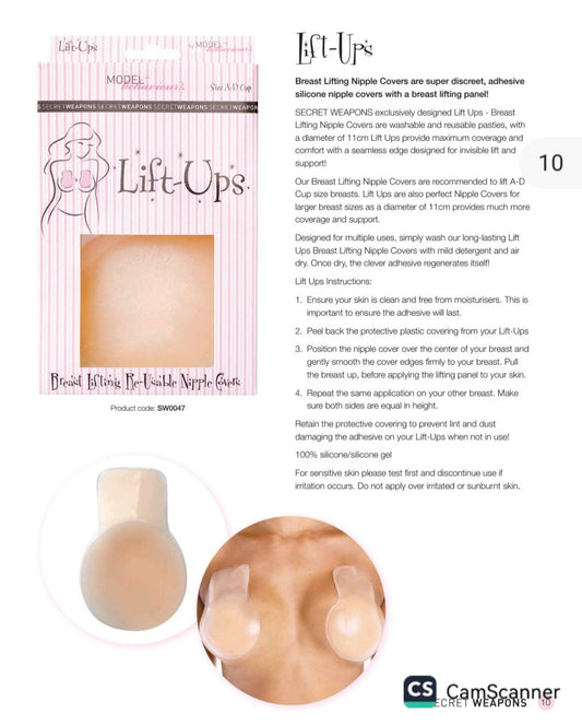 Lift up nipple covers - Nadia Lingerie