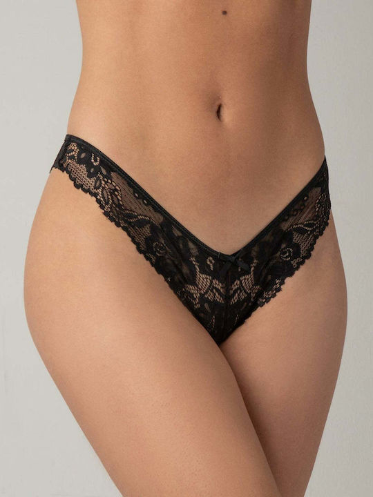 Milena by ParisΓυναικείο Brazil με Δαντέλα Μαύρο - Nadia Lingerie