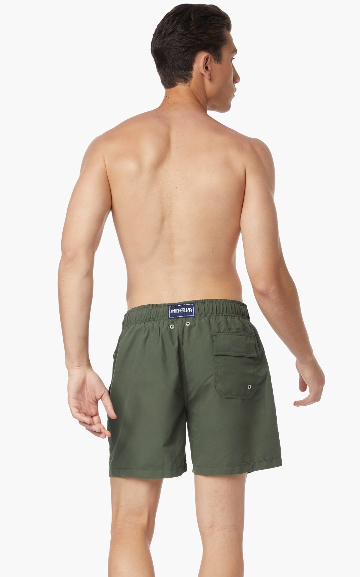 Minerva Μονόχρωμο Ανδρικό Μαγιό (Χακί / Μαύρο) - Nadia Lingerie