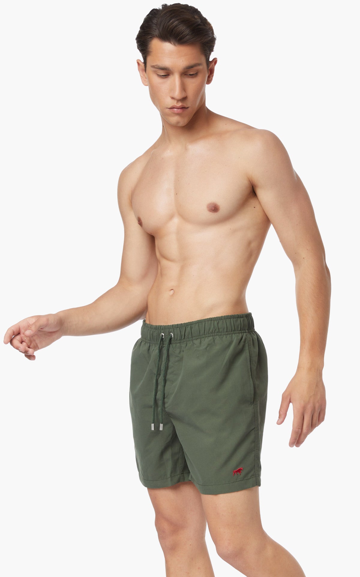 Minerva Μονόχρωμο Ανδρικό Μαγιό (Χακί / Μαύρο) - Nadia Lingerie