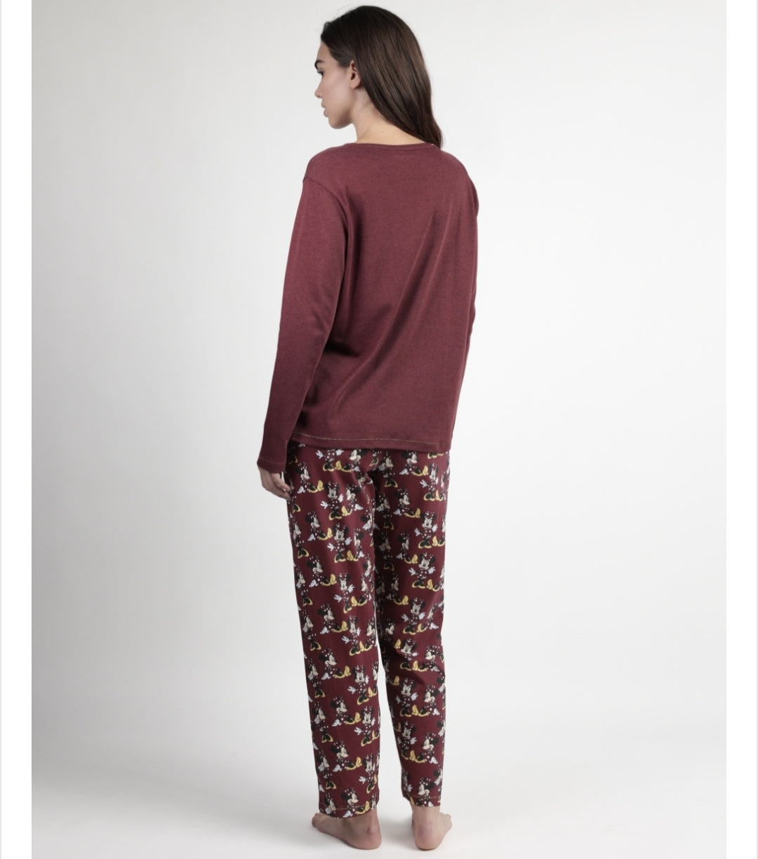 Μπορντό πιτζαμες Minnie mouse - Nadia Lingerie