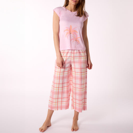Καλοκαιρινές πιτζάμες με παντελόνι κάπρι - Nadia Lingerie