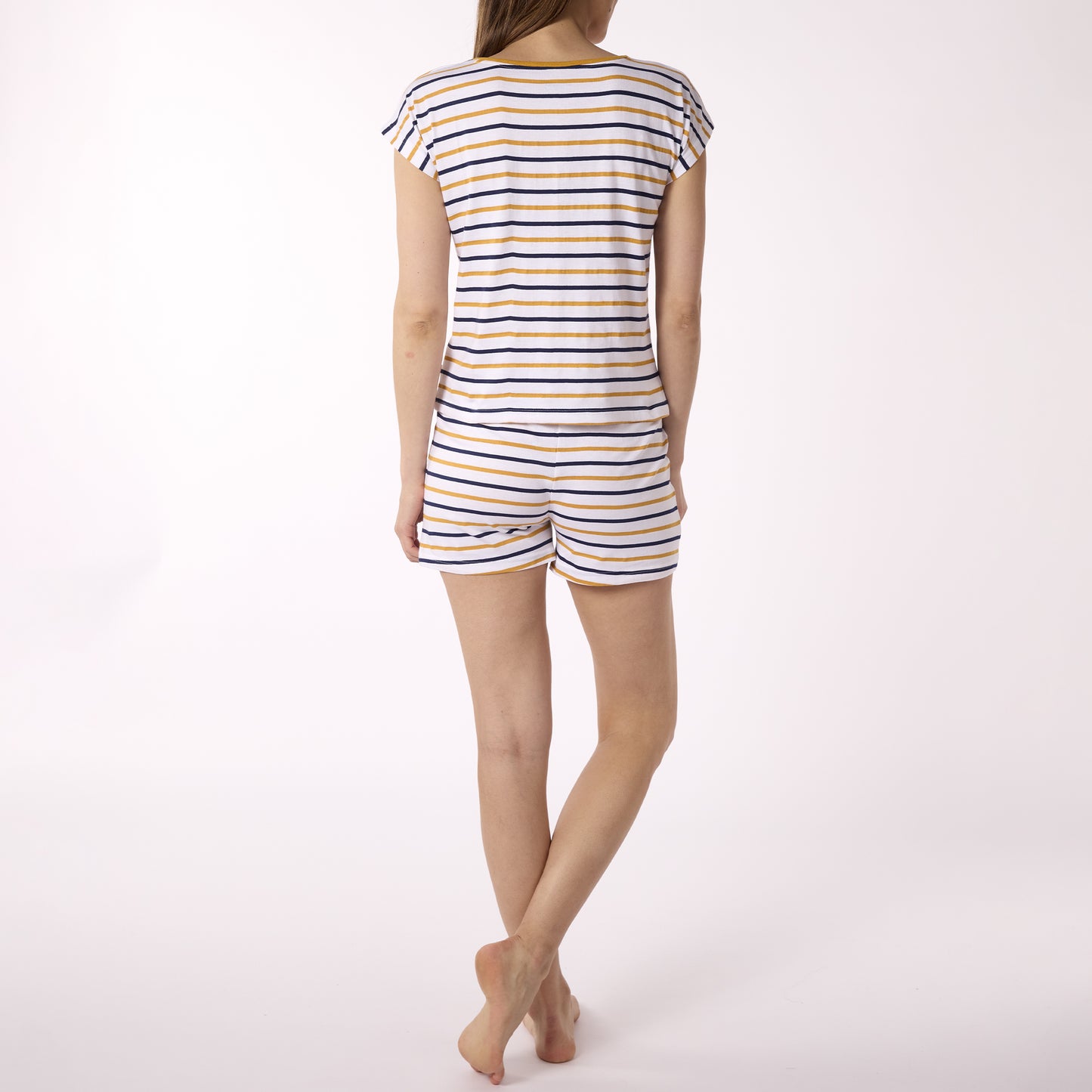 Ριγέ σετ πυτζάμες καλοκαιρινές - Nadia Lingerie