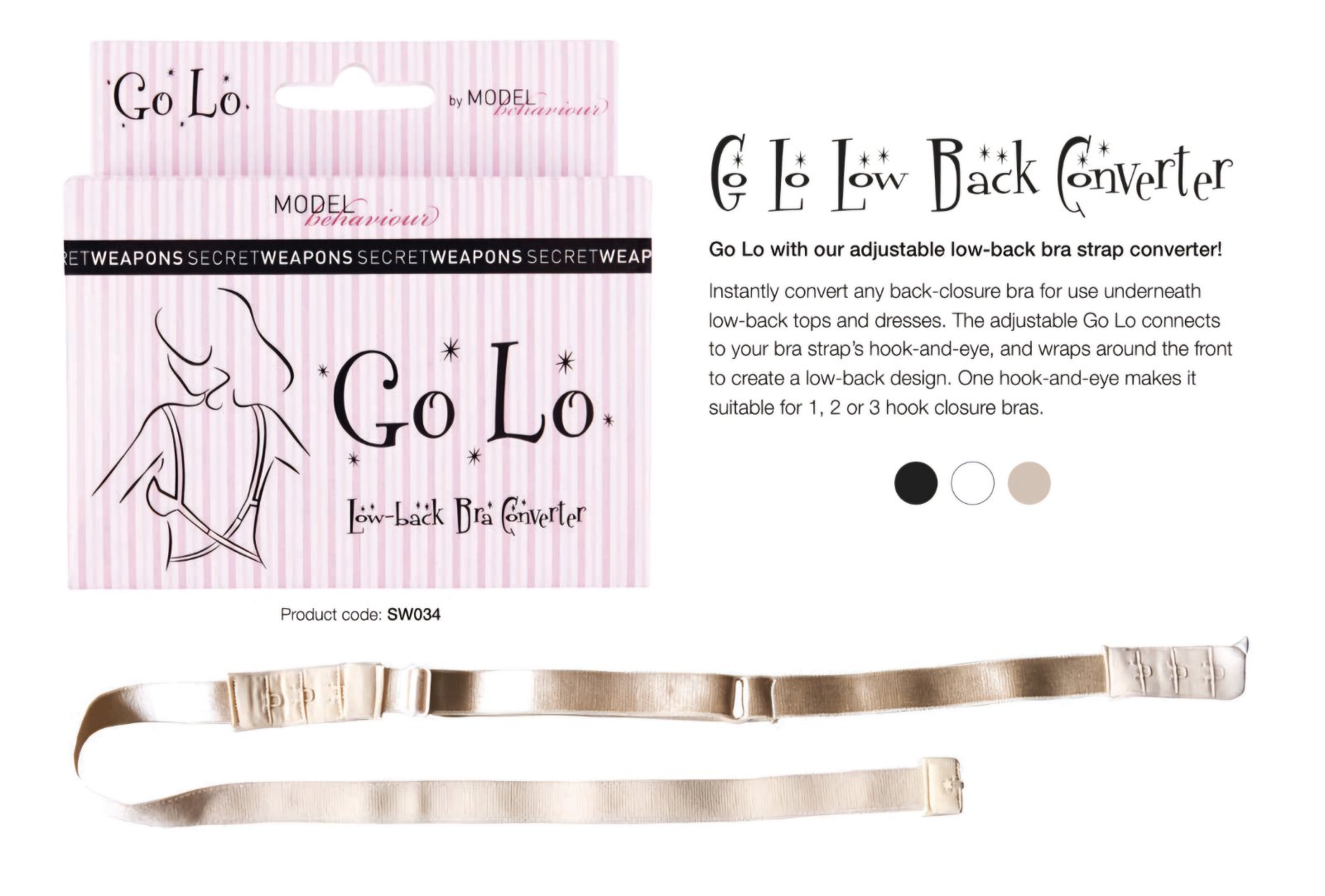 Μπεζ τιράντες για πολυμορφικό σουτιέν - Nadia Lingerie