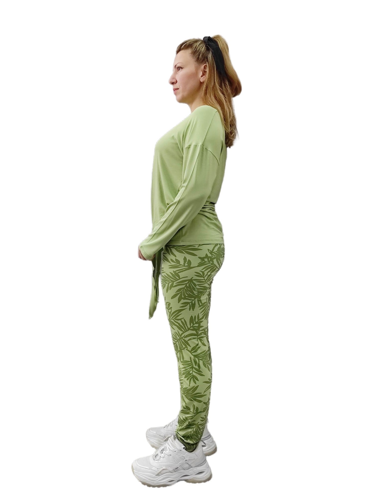 Μακρυμάνικες πυτζάμες με φύλλα - Nadia Lingerie