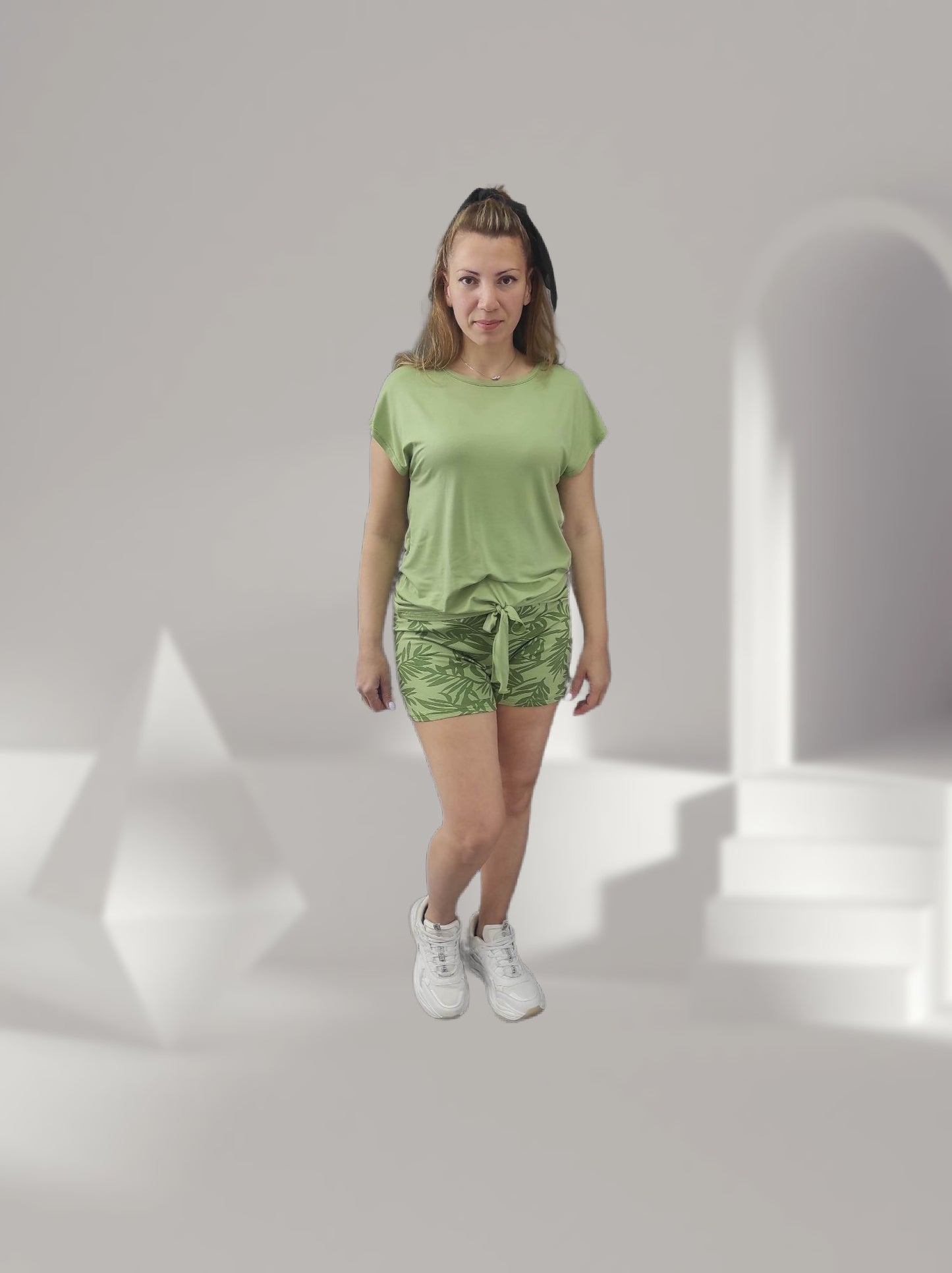 Πυτζαμακια κοντά με φύλλα - Nadia Lingerie