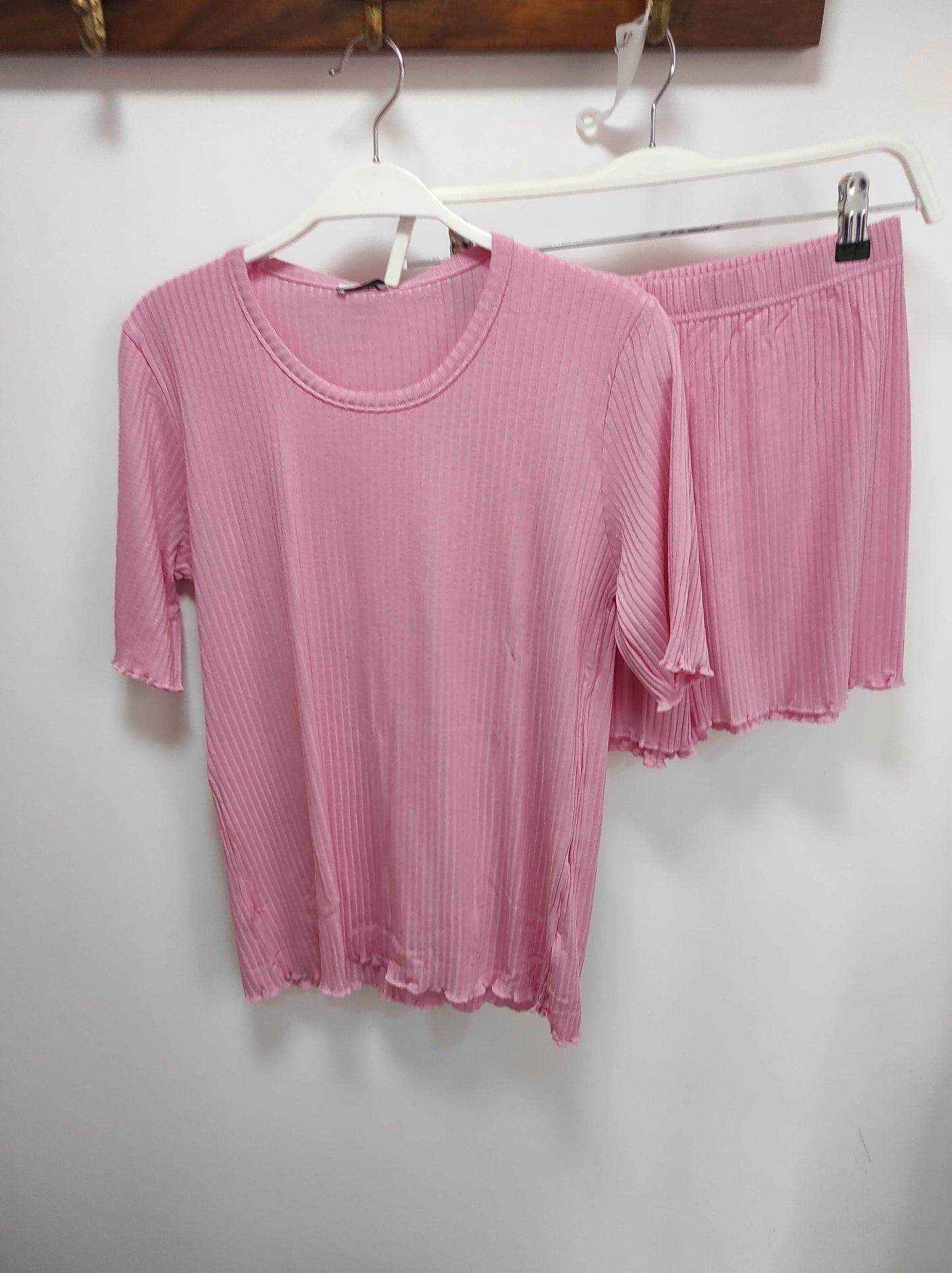 Γυναικείες πυτζάμες μονόχρωμες κοντές