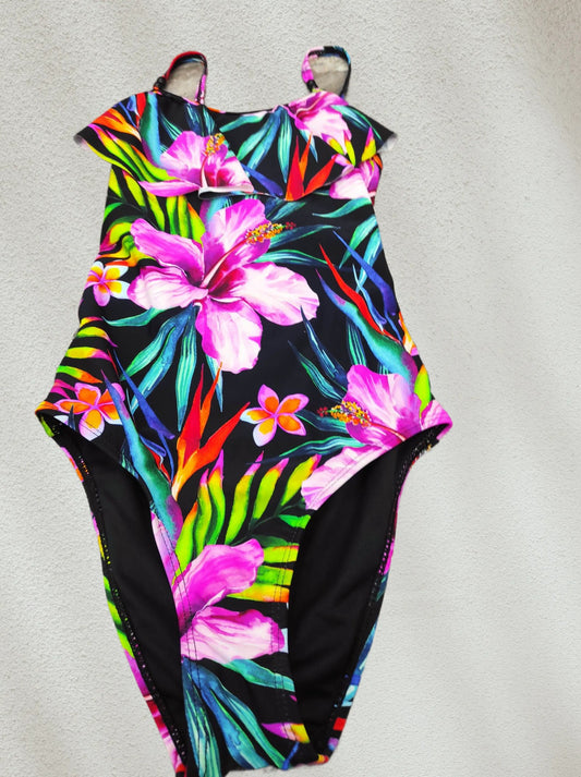 Ολόσωμο μαγιό για κορίτσι χαβανέζικο - Nadia Lingerie