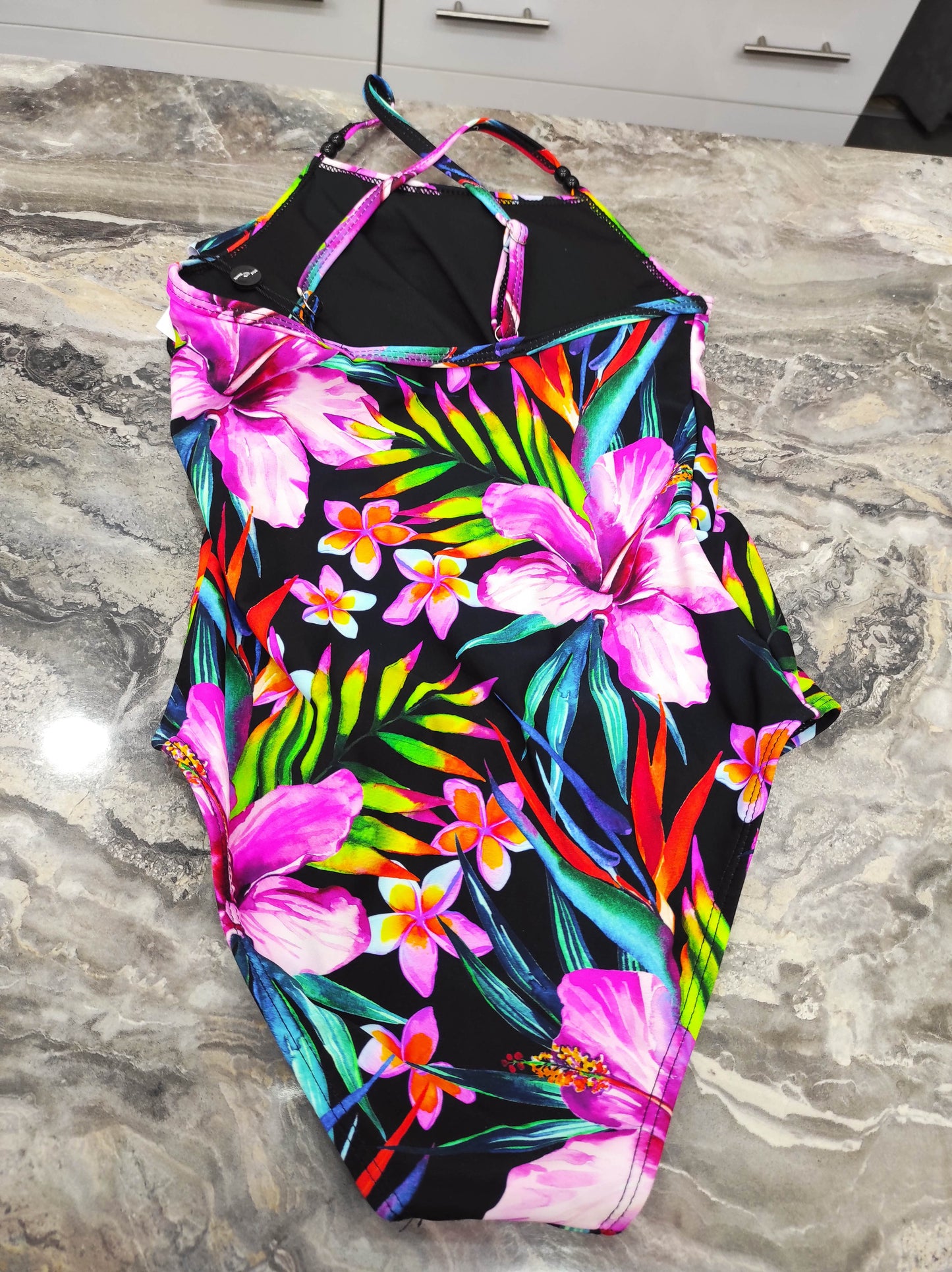 Ολόσωμο μαγιό για κορίτσι χαβανέζικο - Nadia Lingerie