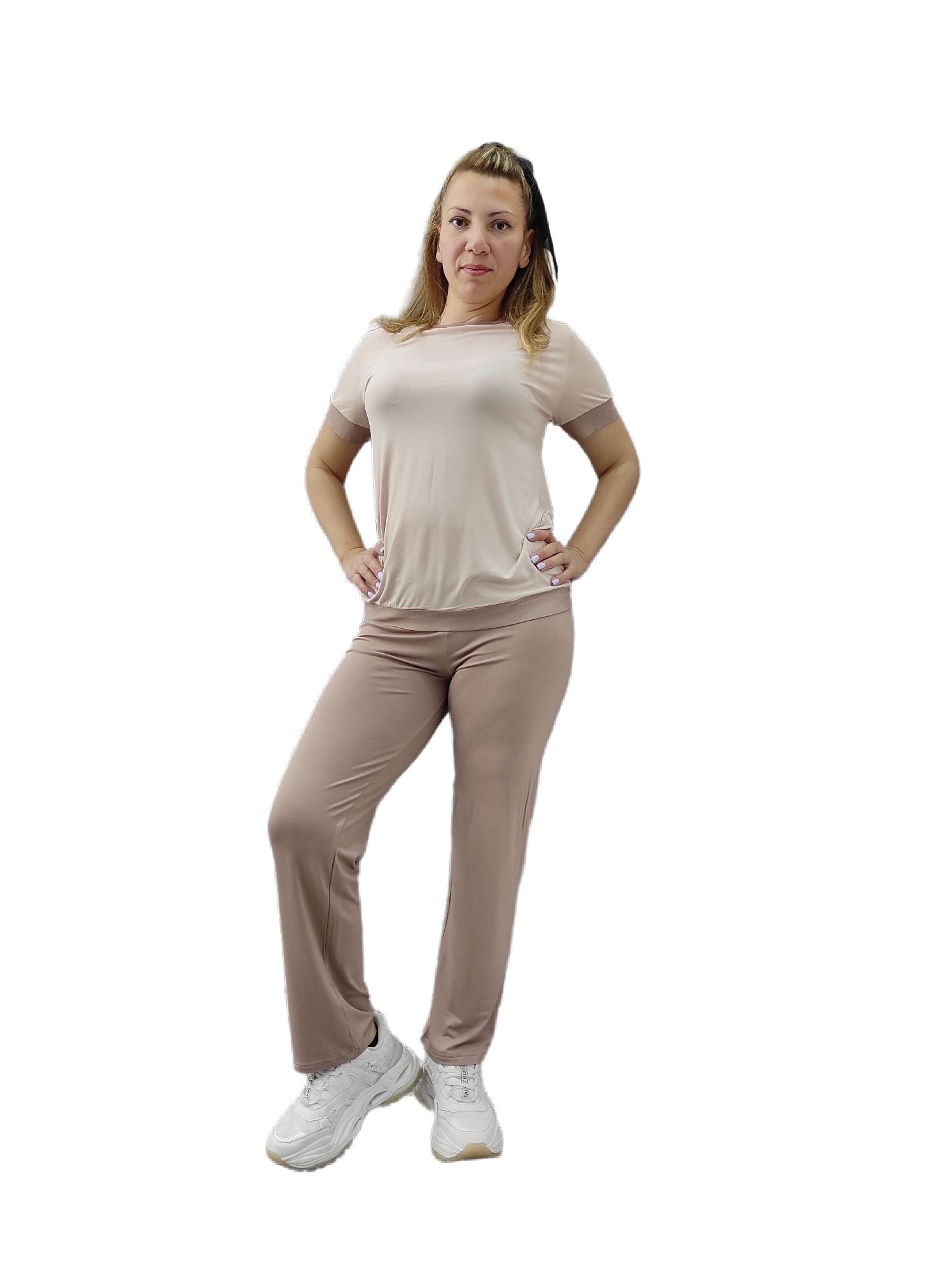 Nude πιτζάμες δίχρωμες - Nadia Lingerie