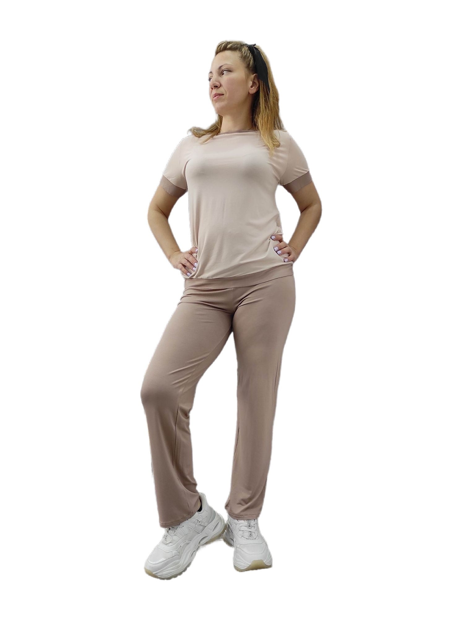 Nude πιτζάμες δίχρωμες - Nadia Lingerie