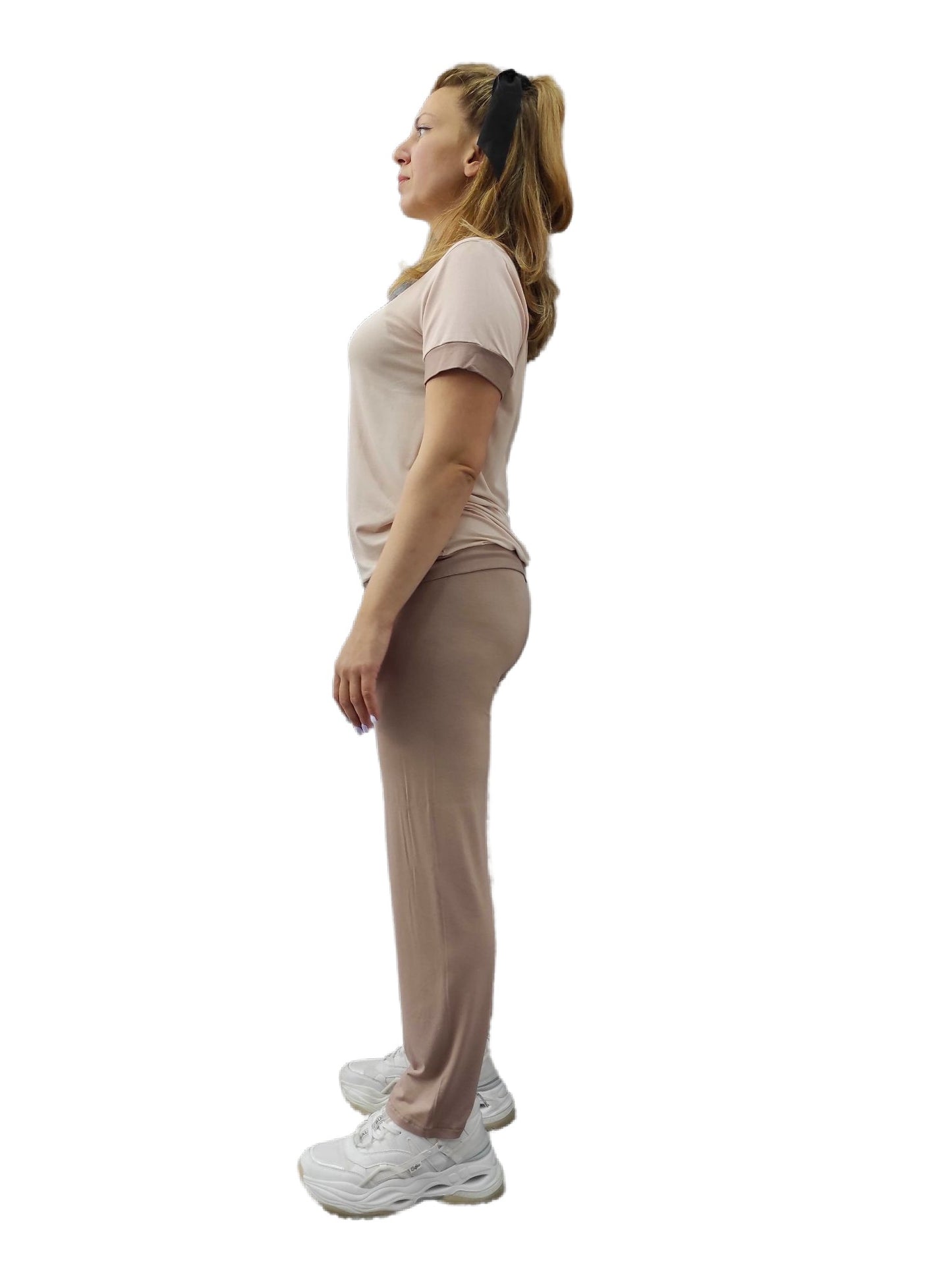 Nude πιτζάμες δίχρωμες - Nadia Lingerie