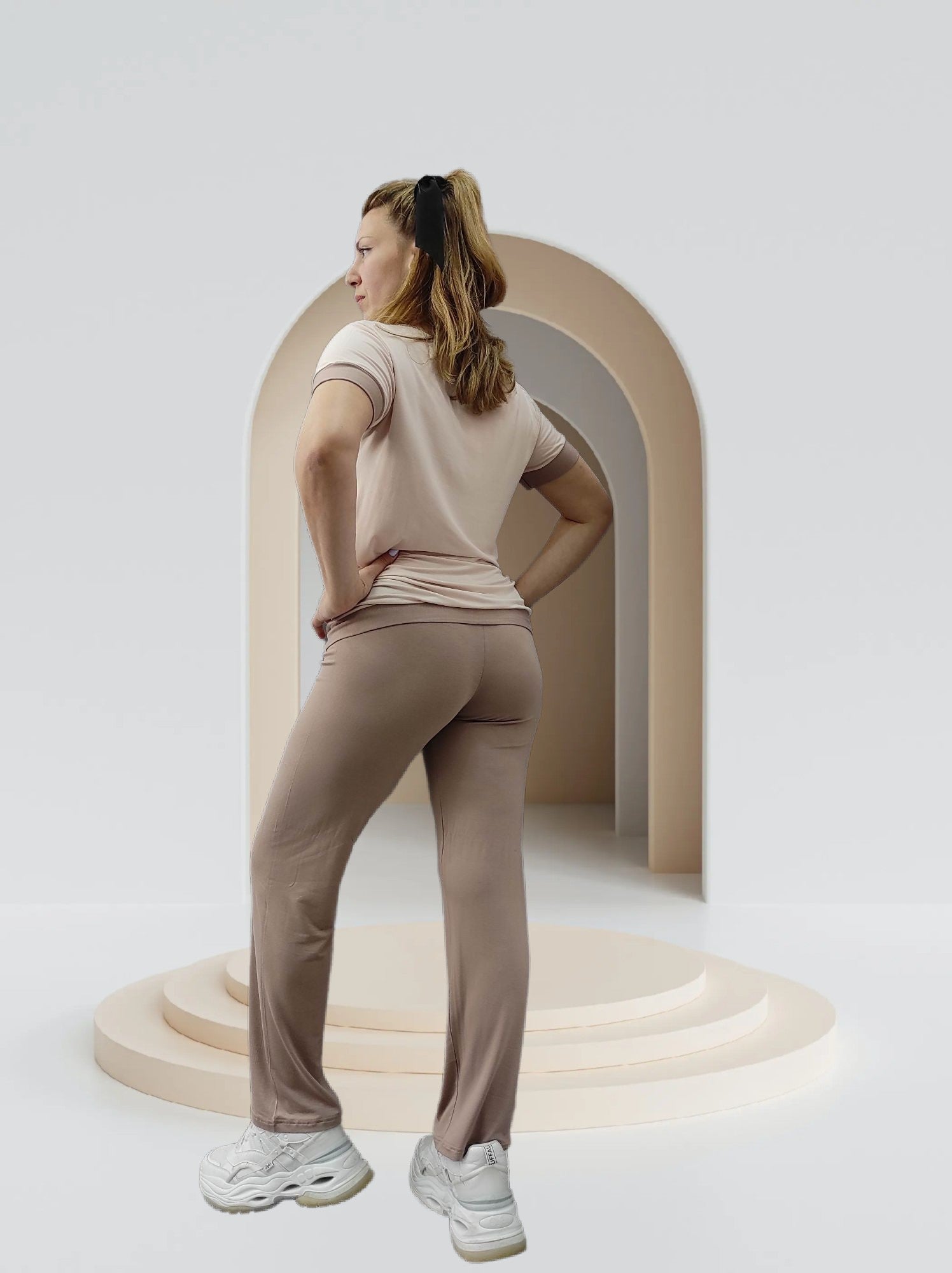 Nude πιτζάμες δίχρωμες - Nadia Lingerie