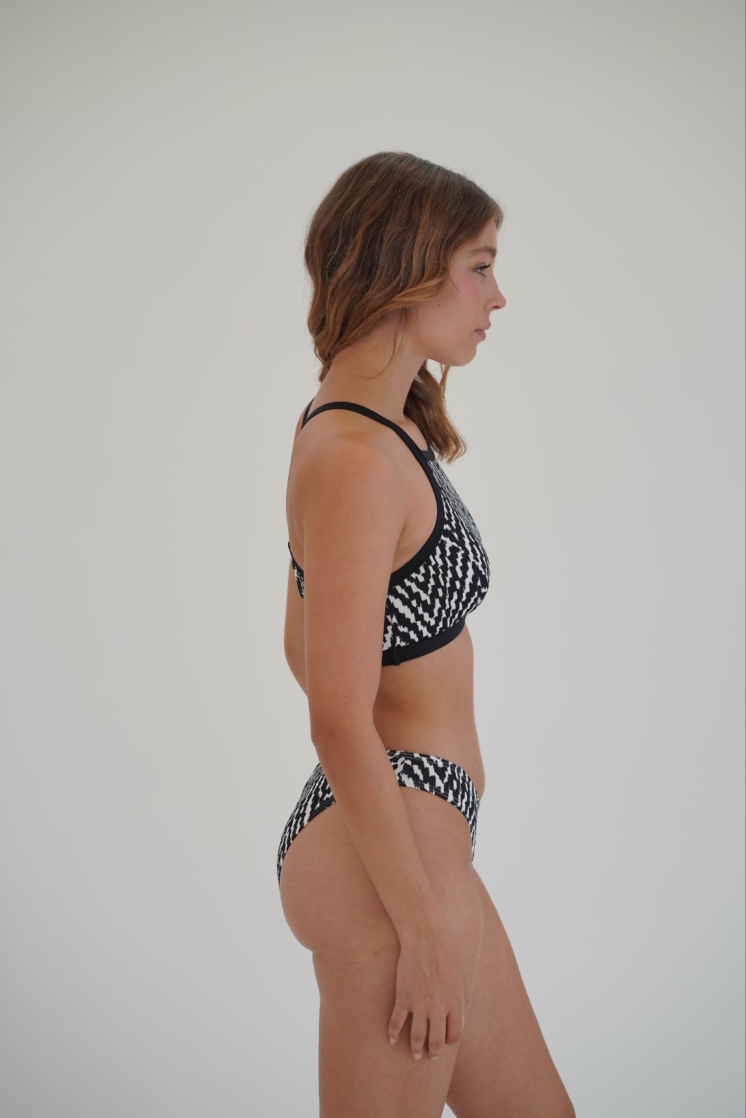 Ασπρόμαυρο μαγιό μπουστάκι - Nadia Lingerie