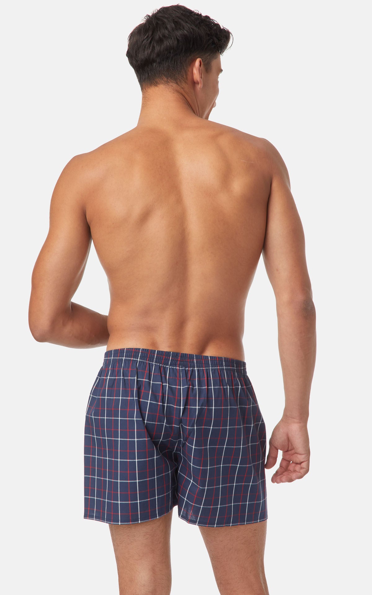 Popline Φαρδύ Ανδρικό Βαμβακερό Boxer Καρώ με άνοιγμα 2 τμχ  100% COTTON - Nadia Lingerie