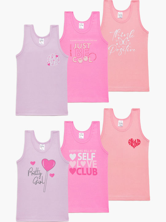 Pretty baby Παιδικά αμάνικα φανελάκια - σετ 6 τεμαχίων - Nadia Lingerie