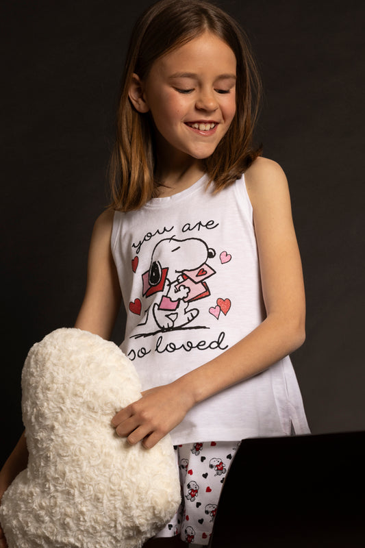 Πυτζάμες παιδικές για κορίτσι Snoopy - Nadia Lingerie