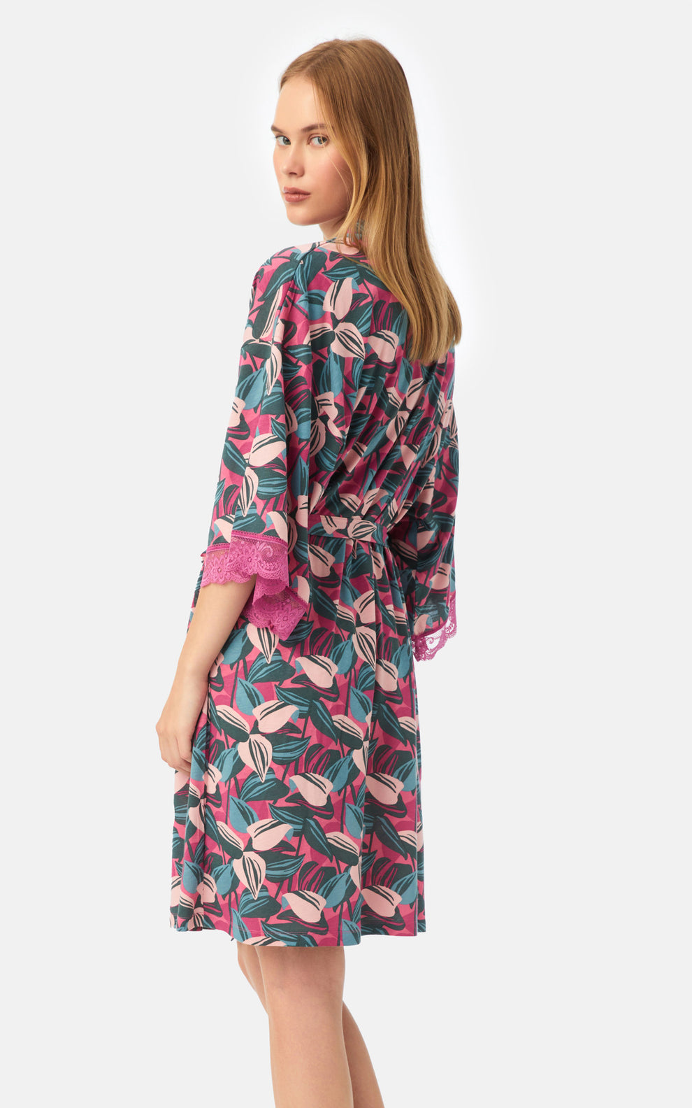 TENCEL Modal Εμπριμέ Γυναικεία Ρόμπα - Nadia Lingerie