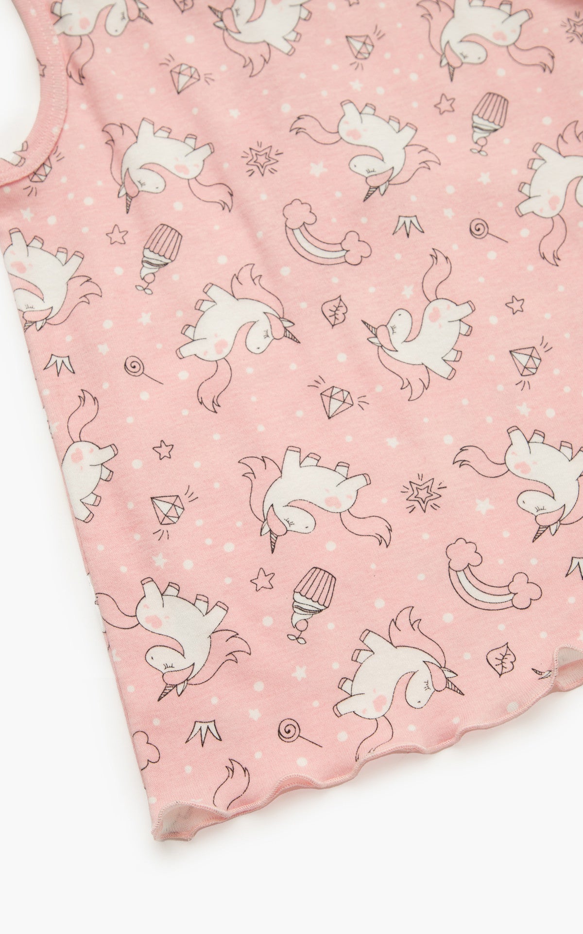 Unicorn Rib Αμάνικη Παιδική Πυτζάμα - Nadia Lingerie
