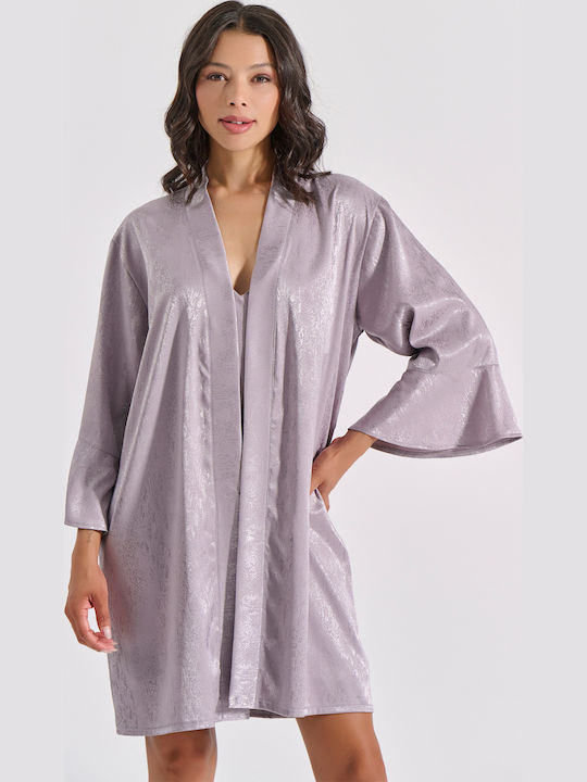 Σατέν ρόμπα ανάγλυφη