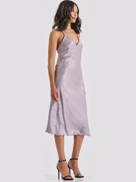 Maxi σατέν νυχτικό και string Milena