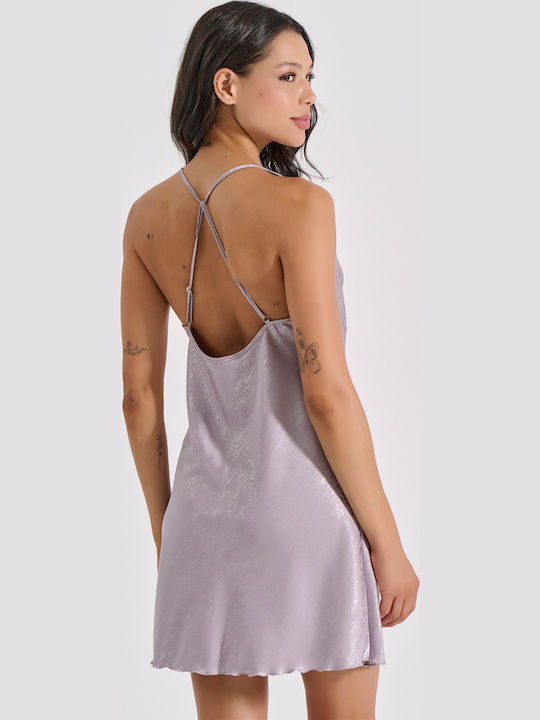 Σατέν νυχτικό και string Milena