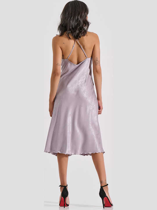 Maxi σατέν νυχτικό και string Milena