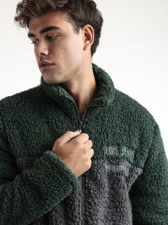 Ανδρική ρόμπα fleece πράσινη - Nadia Lingerie