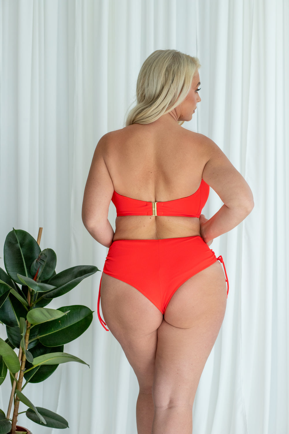 Krisline coral brasyl bikini bottom - Nadia Lingerie
